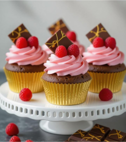 Raspberry Chocolate Delight Cupcakes