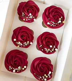 Red Rose Cupcakes