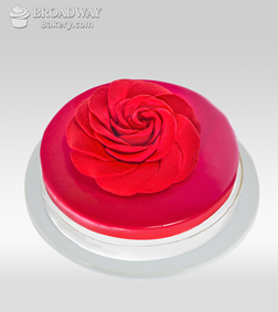 Red Rosette Chocolate & Raspberry Cake