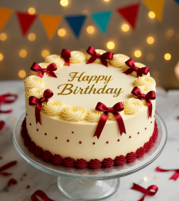 Red Velvet Ribbon Cake