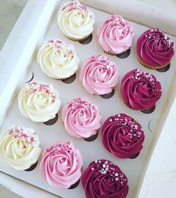 Roseate Swirls Cupcakes