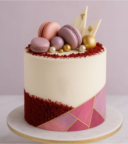 Ruby Macaron Cake
