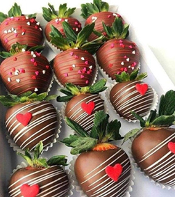 Sprinkled Hearts Dipped Strawberries