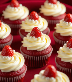 Strawberry Charm Cupcakes