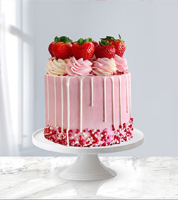 Strawberry Drip Cake
