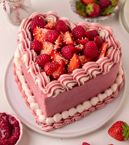 Strawberry Heart Cake