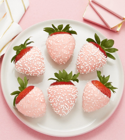 Dreamy Pink Chocolate Covered Strawberries