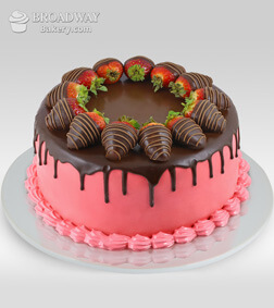 Oh So Pretty Strawberry Chocolate Cake, Gourmet