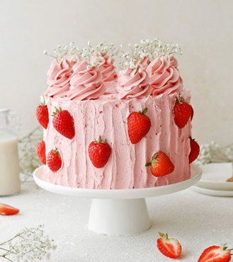 Stylish Strawberry Cake