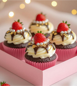 Sweet Pearl Surprise Cupcakes