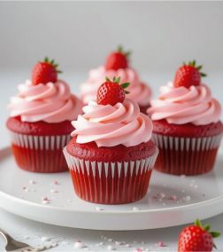 Sweet Strawberry Twirl Cupcakes