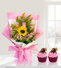 Sweet Pink Surprise Bundle, 1-Hour Gift Delivery
