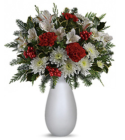Silver And Snowflakes Bouquet, Holiday Gifts