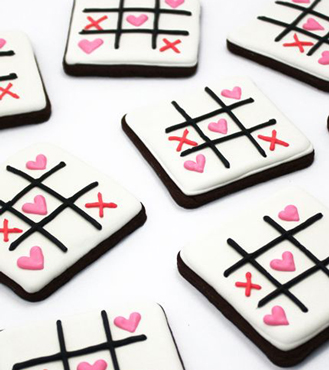 Tic-Tac-Toe Love Cookies