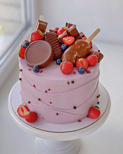 Topped with Chocolates Cake