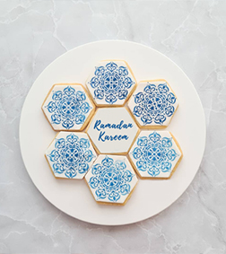 Subtle Blue Ramadan Cookies