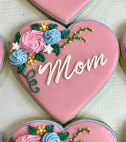 Vintage Heart Mom Cookies