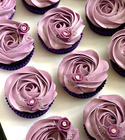 Violet Rose Cupcakes