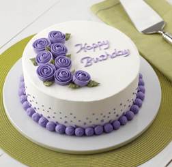 Vivid Violet Roses Cake