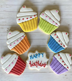 Vivid Birthday Cupcake Cookies