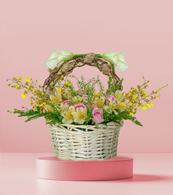Warm Embrace Floral Basket, Flowers