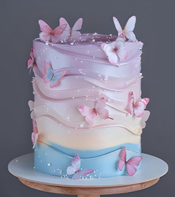 Whimsical Butterfly Cake