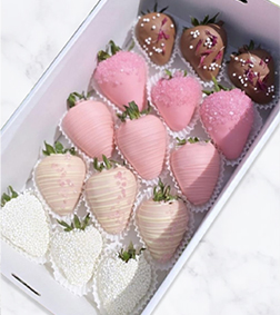 Dreamy Pink Dipped Strawberries