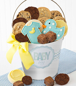 Baby Boy Treats Pail, Cookies & Brownies