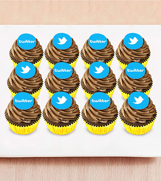 Chocolate Bomb - 12 Cupcakes with Edible Logo