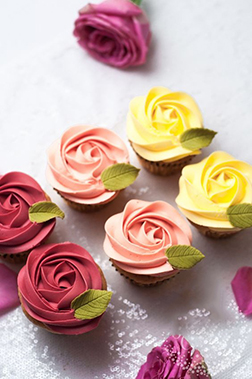 Rose Petal Swirls Cupcakes