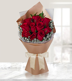 Dozen Red Rose Love Bunch