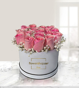 Pink Rose Sparkle Hatbox