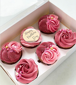 Blushing Mother's Day Cupcakes