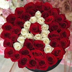 Stunning Rose Black Hatbox, Valentine's Day