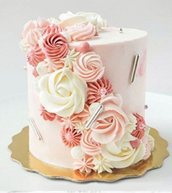 Flowers & Swirls Drizzle Cake