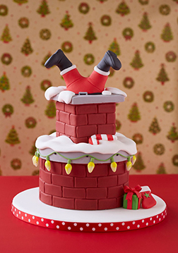 Santa Down The Chimney Cake