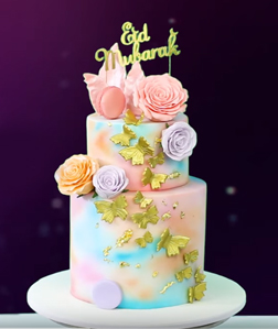 Shimmering Butterflies Eid Cake