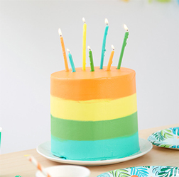 Bold Stripes Birthday Cake, Abu Dhabi Online Shopping