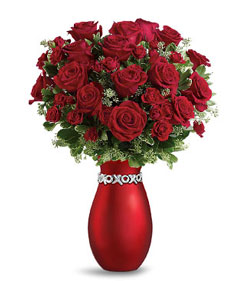 True Romance Bouquet with Red Roses