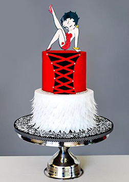 Betty Boo Peep Valentine's Cake