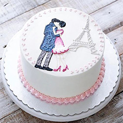 Love in Paris Cake