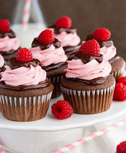 Rasperberry Chocolate Dozen Cupcakes