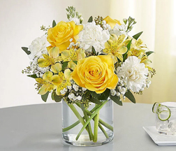 Yellow & White Delight  Bouquet, Get Well