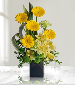 Yellow Cherished Bouquet, Flowers